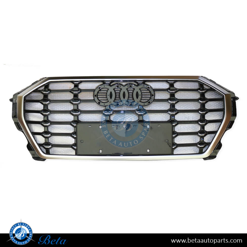 Radiator Grille Black and Chrome color for Audi Q3 S-Line 2019-Up models, Part Number 83A853651BRN4 Radiator Grille Black and Chrome color for Audi Q3 S-Line 2019-Up models, Part Number 83A853651BRN4